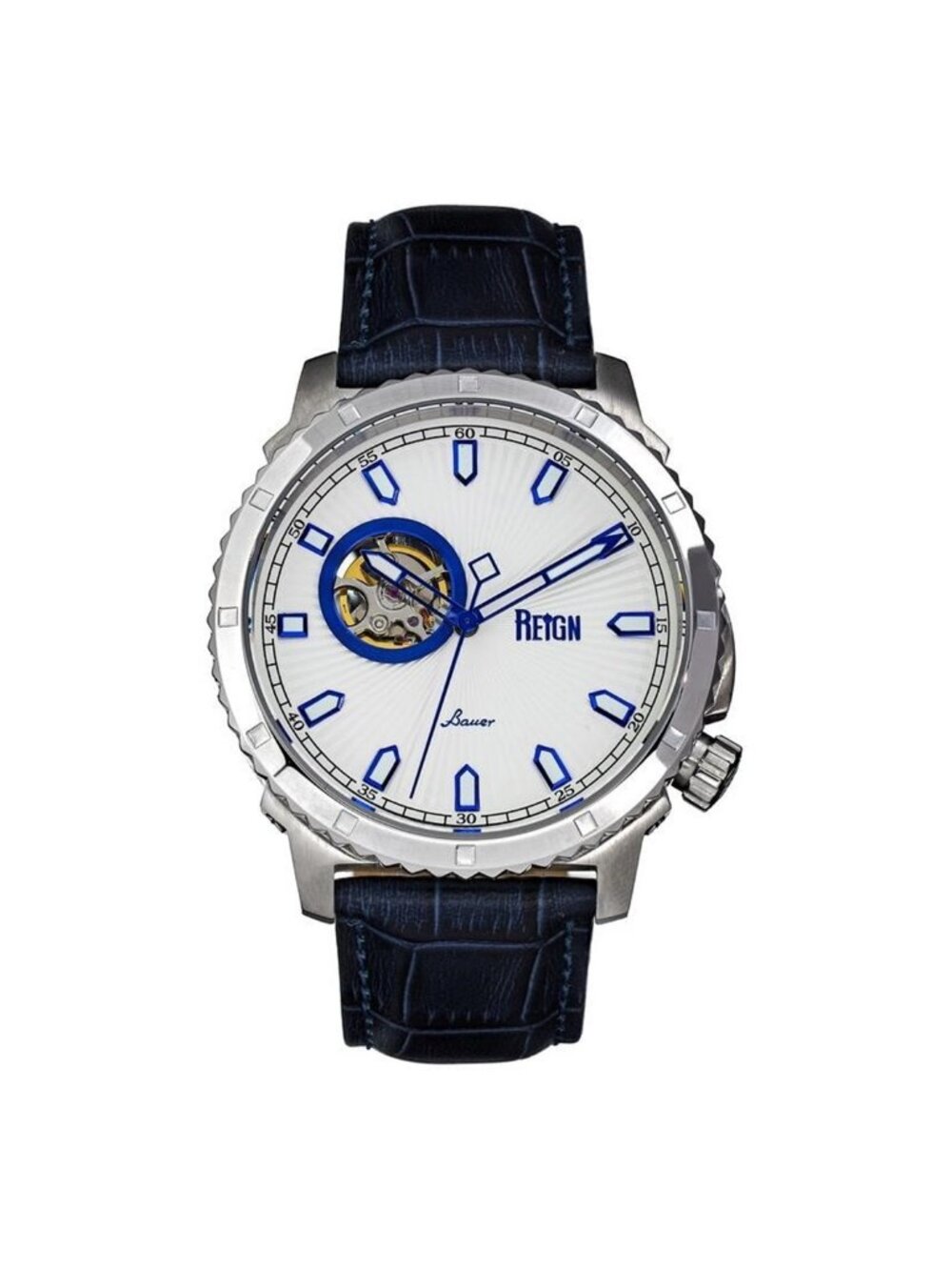 NWT Reign Bauer Automatic White Dial Men's Watch